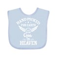 thumbnail image 1 of Inktastic Handpicked for Earth by My Opa in Heaven with Angel Wings Boys or Girls Baby Bib, 1 of 4