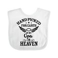 thumbnail image 1 of Inktastic Handpicked for Earth by My Opa in Heaven with Angel Wings Boys or Girls Baby Bib, 1 of 4