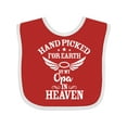 thumbnail image 1 of Inktastic Handpicked for Earth by My Opa in Heaven with Angel Wings Boys or Girls Baby Bib, 1 of 4