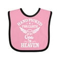thumbnail image 1 of Inktastic Handpicked for Earth by My Opa in Heaven with Angel Wings Boys or Girls Baby Bib, 1 of 4