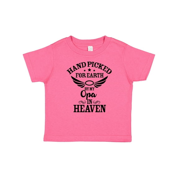 Inktastic Handpicked for Earth by My Opa in Heaven with Angel Wings Boys or Girls Baby T-Shirt