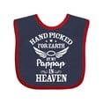 thumbnail image 1 of Inktastic Handpicked for Earth by My Pappap in Heaven with Angel Wings Boys or Girls Baby Bib, 1 of 4