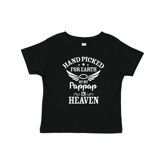 Inktastic Handpicked for Earth by My Pappap in Heaven with Angel Wings Boys or Girls Baby T-Shirt