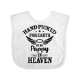thumbnail image 1 of Inktastic Handpicked for Earth by My Pappy in Heaven with Angel Wings Boys or Girls Baby Bib, 1 of 4