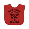 thumbnail image 1 of Inktastic Handpicked for Earth by My Pappy in Heaven with Angel Wings Boys or Girls Baby Bib, 1 of 4