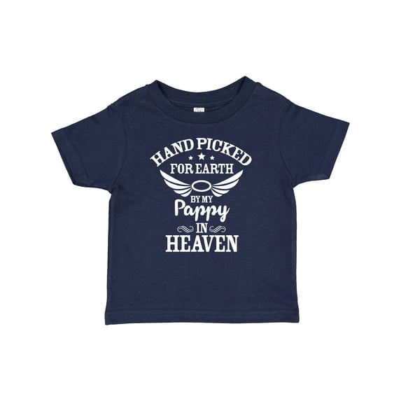 Inktastic Handpicked for Earth by My Pappy in Heaven with Angel Wings Boys or Girls Baby T-Shirt