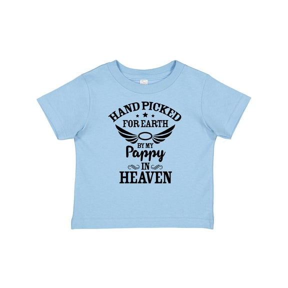 Inktastic Handpicked for Earth by My Pappy in Heaven with Angel Wings Boys or Girls Baby T-Shirt