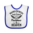 thumbnail image 1 of Inktastic Handpicked for Earth by My Pawpaw in Heaven with Angel Wings Boys or Girls Baby Bib, 1 of 4