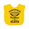 thumbnail image 1 of Inktastic Handpicked for Earth by My Pawpaw in Heaven with Angel Wings Boys or Girls Baby Bib, 1 of 4