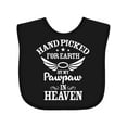 thumbnail image 1 of Inktastic Handpicked for Earth by My Pawpaw in Heaven with Angel Wings Boys or Girls Baby Bib, 1 of 4