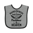 thumbnail image 1 of Inktastic Handpicked for Earth by My Pawpaw in Heaven with Angel Wings Boys or Girls Baby Bib, 1 of 4