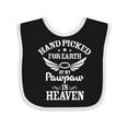 thumbnail image 1 of Inktastic Handpicked for Earth by My Pawpaw in Heaven with Angel Wings Boys or Girls Baby Bib, 1 of 4