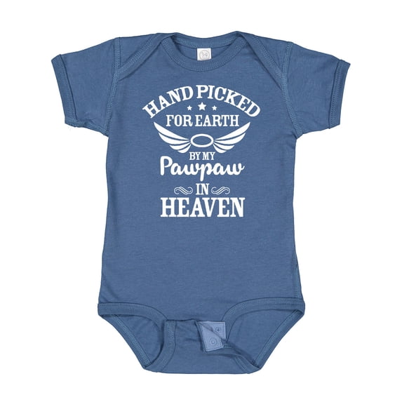 Inktastic Handpicked for Earth by My Pawpaw in Heaven with Angel Wings Boys or Girls Baby Bodysuit