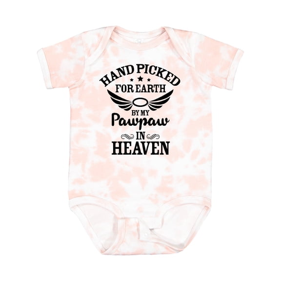Inktastic Handpicked for Earth by My Pawpaw in Heaven with Angel Wings Boys or Girls Baby Bodysuit