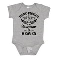 thumbnail image 1 of Inktastic Handpicked for Earth by My Pawpaw in Heaven with Angel Wings Boys or Girls Baby Bodysuit, 1 of 5