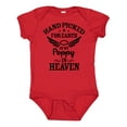 thumbnail image 1 of Inktastic Handpicked for Earth by My Poppy in Heaven with Angel Wings` Boys or Girls Baby Bodysuit, 1 of 5