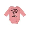 thumbnail image 1 of Inktastic Handpicked for Earth by My Poppy in Heaven with Angel Wings` Boys or Girls Long Sleeve Baby Bodysuit, 1 of 5
