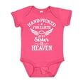 thumbnail image 1 of Inktastic Handpicked for Earth by My Sister in Heaven with Angel Wings Boys or Girls Baby Bodysuit, 1 of 5
