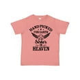 thumbnail image 1 of Inktastic Handpicked for Earth by My Sister in Heaven with Angel Wings Boys or Girls Toddler T-Shirt, 1 of 5