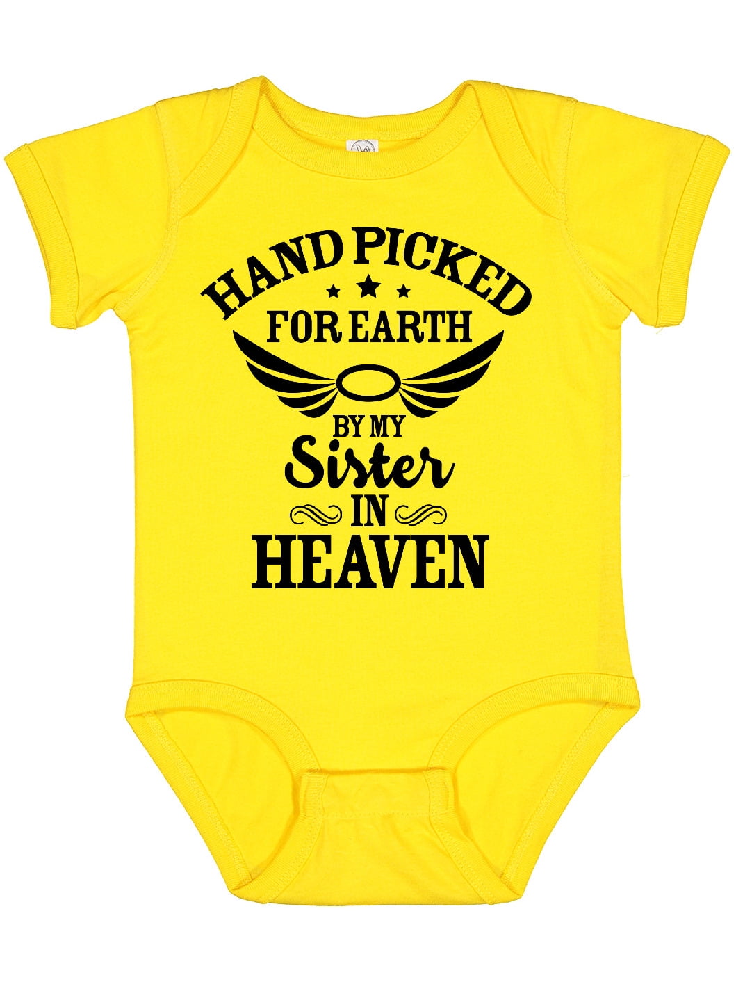 Baby Angel Wings - Gold' Organic Short-Sleeved Baby Bodysuit