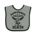thumbnail image 1 of Inktastic Handpicked for Earth by My Tio in Heaven with Angel Wings Boys or Girls Baby Bib, 1 of 4