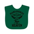 thumbnail image 1 of Inktastic Handpicked for Earth by My Tio in Heaven with Angel Wings Boys or Girls Baby Bib, 1 of 4