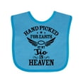thumbnail image 1 of Inktastic Handpicked for Earth by My Tio in Heaven with Angel Wings Boys or Girls Baby Bib, 1 of 4