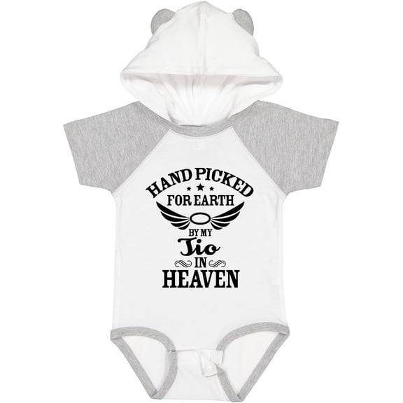 Inktastic Handpicked for Earth by My Tio in Heaven with Angel Wings Boys or Girls Baby Bodysuit