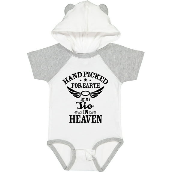 Inktastic Handpicked for Earth by My Tio in Heaven with Angel Wings Boys or Girls Baby Bodysuit