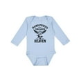 thumbnail image 1 of Inktastic Handpicked for Earth by My Tio in Heaven with Angel Wings Boys or Girls Long Sleeve Baby Bodysuit, 1 of 5