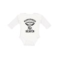 thumbnail image 1 of Inktastic Handpicked for Earth by My Tio in Heaven with Angel Wings Boys or Girls Long Sleeve Baby Bodysuit, 1 of 5