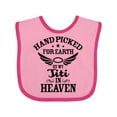 thumbnail image 1 of Inktastic Handpicked for Earth by My Titi in Heaven with Angel Wings Boys or Girls Baby Bib, 1 of 4