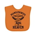 thumbnail image 1 of Inktastic Handpicked for Earth by My Titi in Heaven with Angel Wings Boys or Girls Baby Bib, 1 of 4