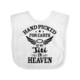 thumbnail image 1 of Inktastic Handpicked for Earth by My Titi in Heaven with Angel Wings Boys or Girls Baby Bib, 1 of 4