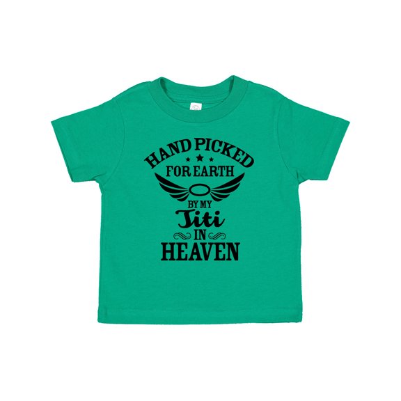 Inktastic Handpicked for Earth by My Titi in Heaven with Angel Wings Boys or Girls Toddler T-Shirt