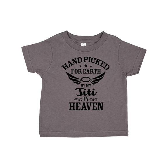 Inktastic Handpicked for Earth by My Titi in Heaven with Angel Wings Boys or Girls Toddler T-Shirt