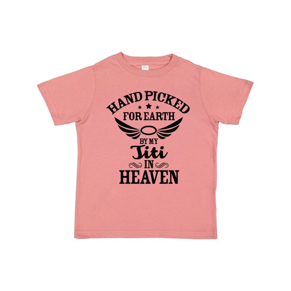 Inktastic Handpicked for Earth by My Titi in Heaven with Angel Wings Boys or Girls Toddler T-Shirt