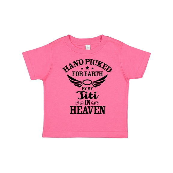 Inktastic Handpicked for Earth by My Titi in Heaven with Angel Wings Boys or Girls Toddler T-Shirt