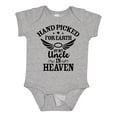 thumbnail image 1 of Inktastic Handpicked for Earth by My Uncle in Heaven with Angel Wings Boys or Girls Baby Bodysuit, 1 of 5