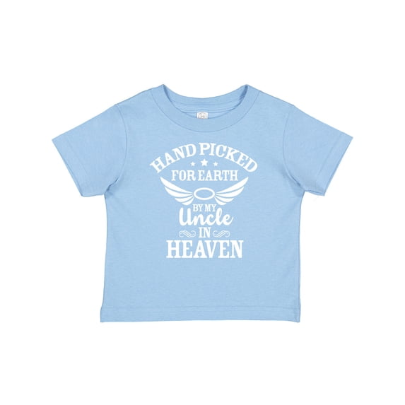 Inktastic Handpicked for Earth by My Uncle in Heaven with Angel Wings Boys or Girls Baby T-Shirt