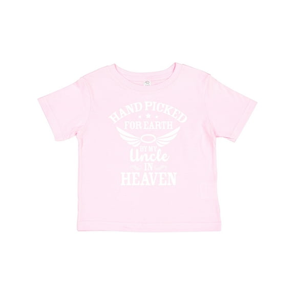 Inktastic Handpicked for Earth by My Uncle in Heaven with Angel Wings Boys or Girls Baby T-Shirt