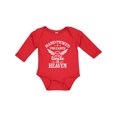 thumbnail image 1 of Inktastic Handpicked for Earth by My Uncle in Heaven with Angel Wings Boys or Girls Long Sleeve Baby Bodysuit, 1 of 5