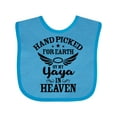 thumbnail image 1 of Inktastic Handpicked for Earth by My Yaya in Heaven with Angel Wings Boys or Girls Baby Bib, 1 of 4