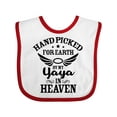 thumbnail image 1 of Inktastic Handpicked for Earth by My Yaya in Heaven with Angel Wings Boys or Girls Baby Bib, 1 of 4