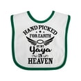thumbnail image 1 of Inktastic Handpicked for Earth by My Yaya in Heaven with Angel Wings Boys or Girls Baby Bib, 1 of 4