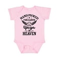 thumbnail image 1 of Inktastic Handpicked for Earth by My Yaya in Heaven with Angel Wings Boys or Girls Baby Bodysuit, 1 of 5
