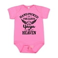 thumbnail image 1 of Inktastic Handpicked for Earth by My Yaya in Heaven with Angel Wings Boys or Girls Baby Bodysuit, 1 of 5