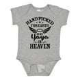 thumbnail image 1 of Inktastic Handpicked for Earth by My Yaya in Heaven with Angel Wings Boys or Girls Baby Bodysuit, 1 of 5