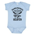 thumbnail image 1 of Inktastic Handpicked for Earth by My Yaya in Heaven with Angel Wings Boys or Girls Baby Bodysuit, 1 of 5
