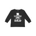 thumbnail image 1 of Inktastic Handsome Like Dad with Top and Mustache Boys Long Sleeve Toddler T-Shirt, 1 of 5